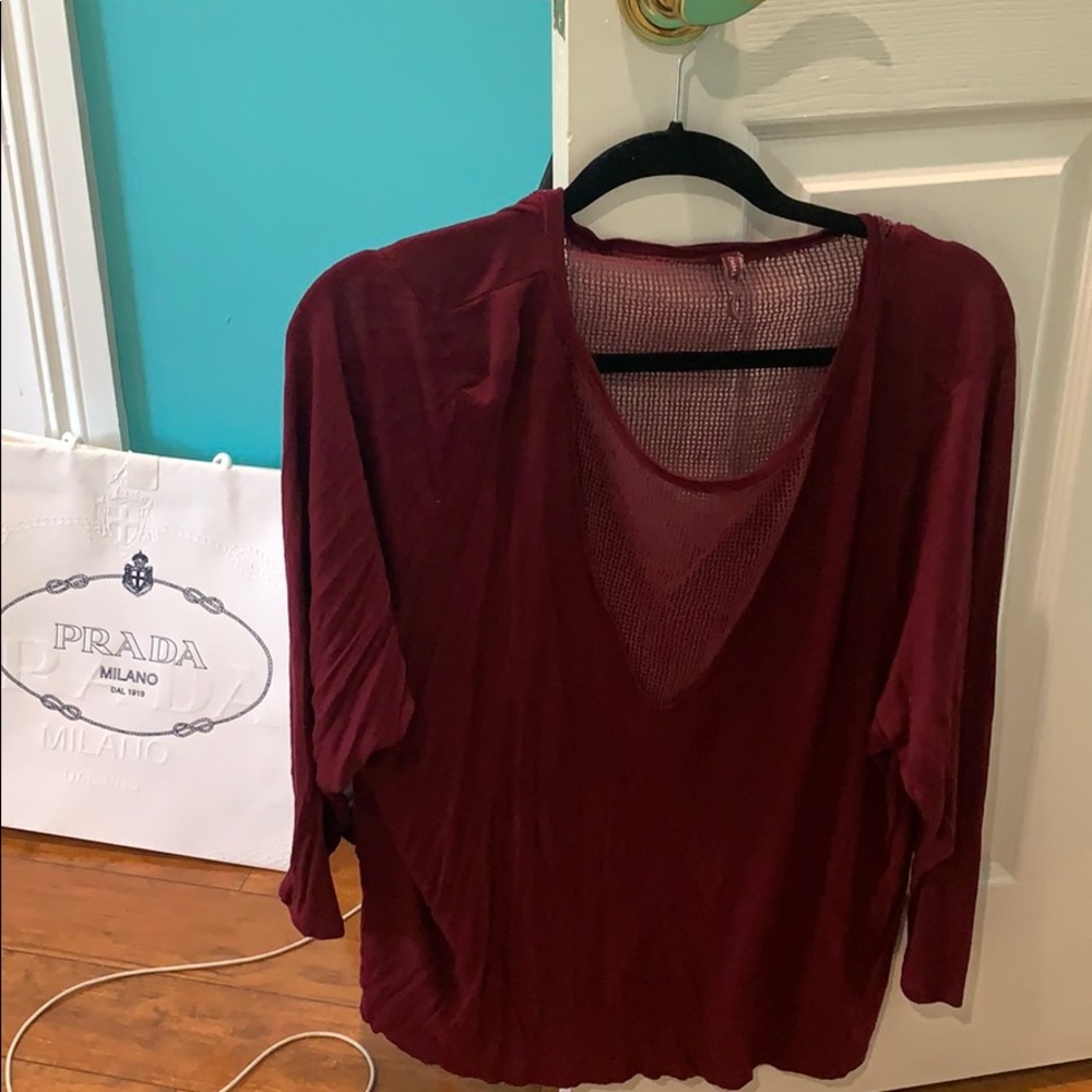 LF v neck mesh top
